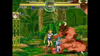 Minotaur 2x vs Sailor Moon & Sailor Mercury